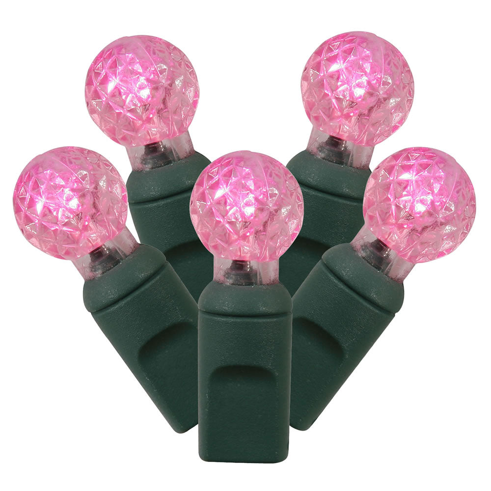 100Lt Pink LED / Green Wire G12 EC 4 in x 34 ft.