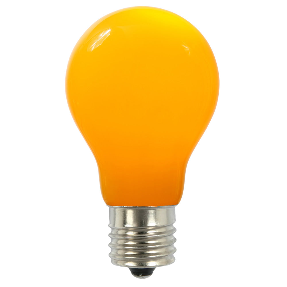 25PK - A19 LED Yellow Ceramic Bulb E26 Nk Base