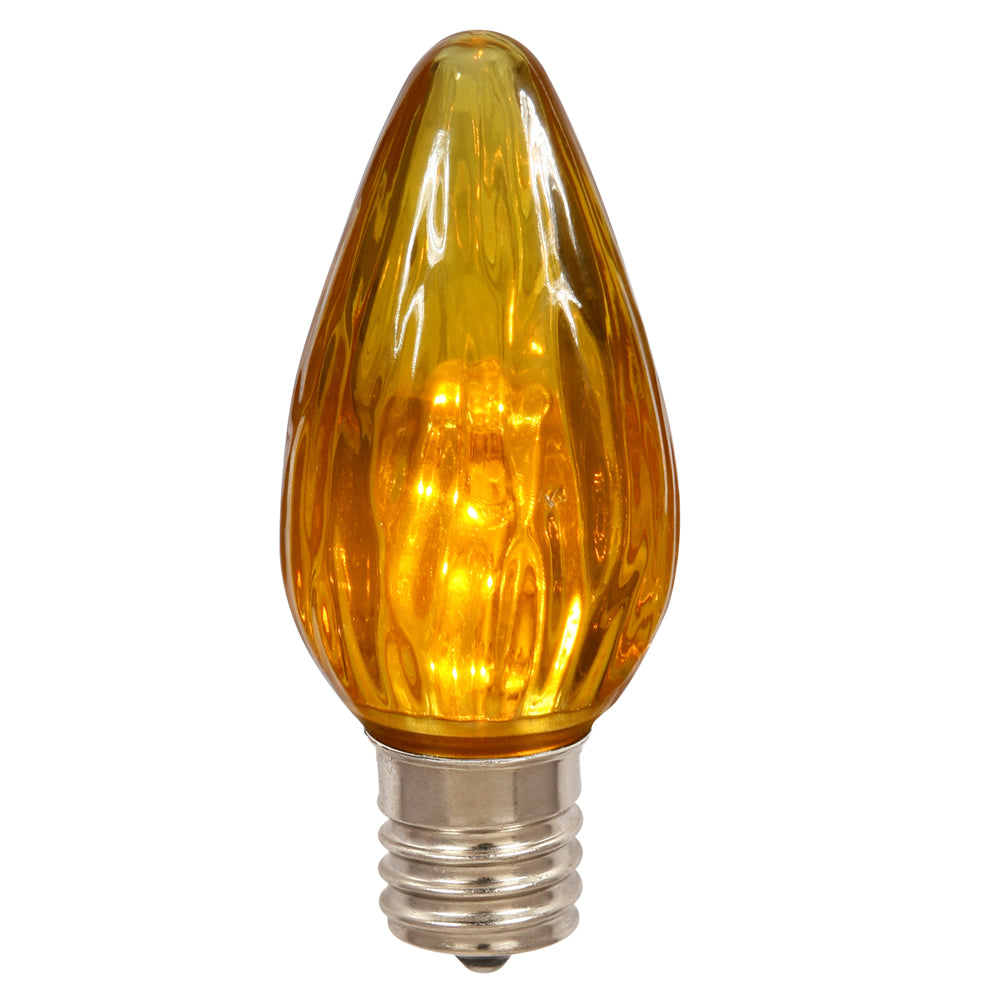 25 Pack - 0.96W F15 Amber Led Flame Replacement Christmas Light Bulb