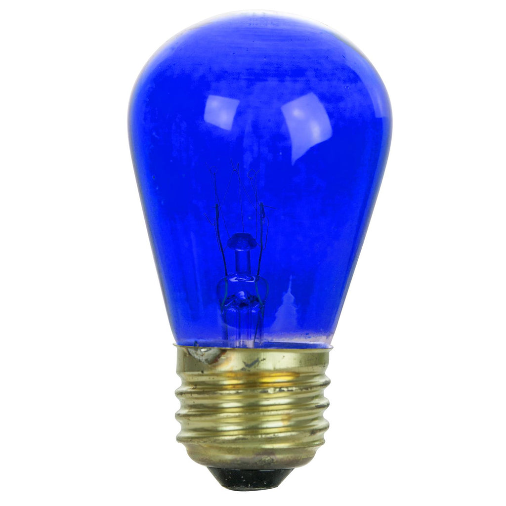 4Pk - SUNLITE 11w S14 Blue Transparent 120v Medium Base Incandescent Bulb