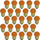 25Pk - SUNLITE Orange S11 7.5w 120v Medium Base Decorative Light Bulb