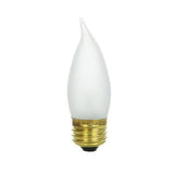 25 pcs. 40w 120v Candelabra E26 base Flame Frost bulbs