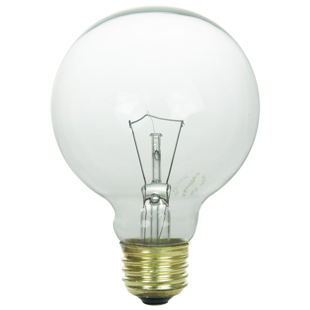 SUNLITE 25w 130v G25 Globe Medium Base Clear Incandescent Bulb