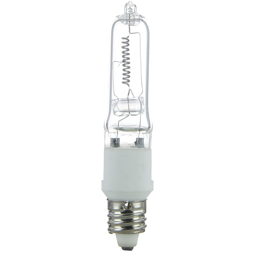 SUNLITE 100w Single Ended T4 Mini Candelabra Base Clear Halogen Lamp