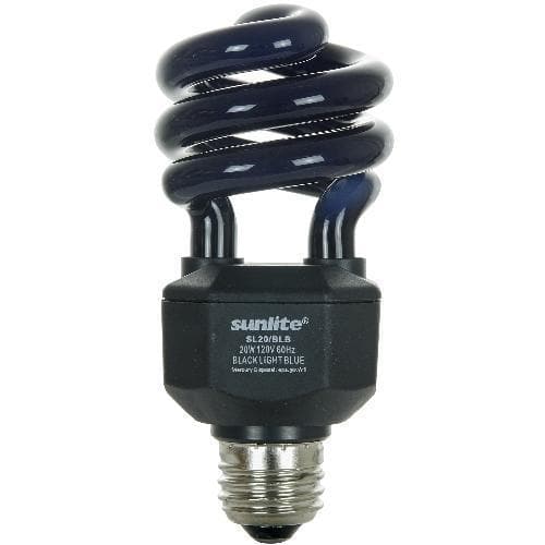 6 pcs. CF 20w Mini Twist Blacklight Blue Bulb
