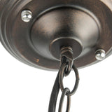 SUNLITE 07011-SU E26 Antique Style Iron Rust Pendant Light Fixture - BulbAmerica