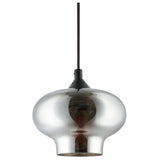 SUNLITE E26 7" Tinted Glass Sphere Brushed Nickel Pendant Light Fixture