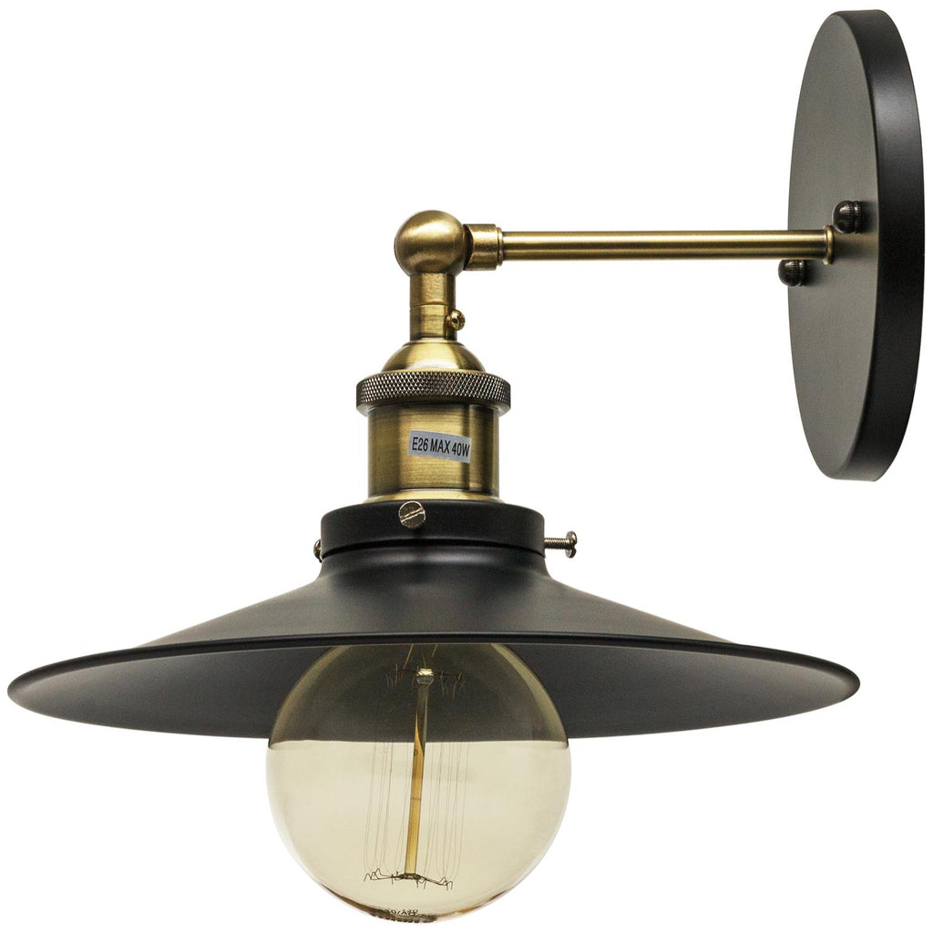 SUNLITE 07036-SU E26 Canopy Classic Collection Antique Brass Wall Lighting Fixture
