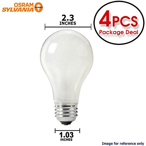 Sylvania 75W 120V A19 Frosted Incandescent lamp - 4 Bulbs