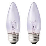 2PK - Philips 40w B13 E26 Blunt Tip Decorative Daylight Full Spectrum Bulb