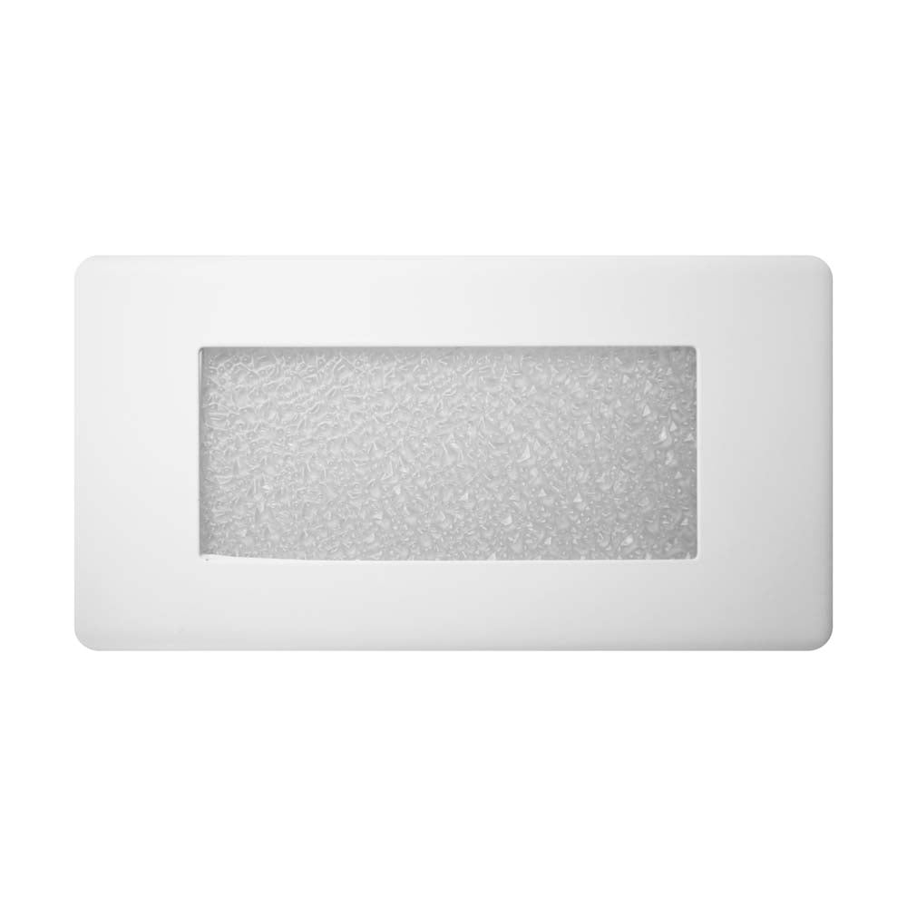 NICOR 10 in. Textured Frosted Glass Step Light Faceplate Cover