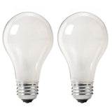 Philips 50w 250v A-Shape A19 Frosted E26 Rough/Vibration Service Light - 2 Bulbs
