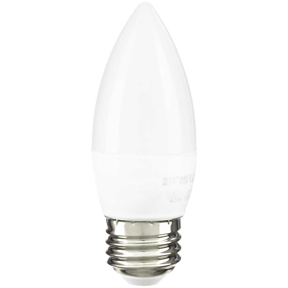 BulbAmerica 39318 LED 7w B11 Lamp E26 Medium Base 2700K Warm White