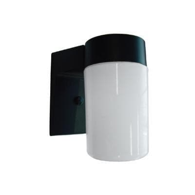 Sunlite ODI1060 white jar black wall mount outdoor fixture