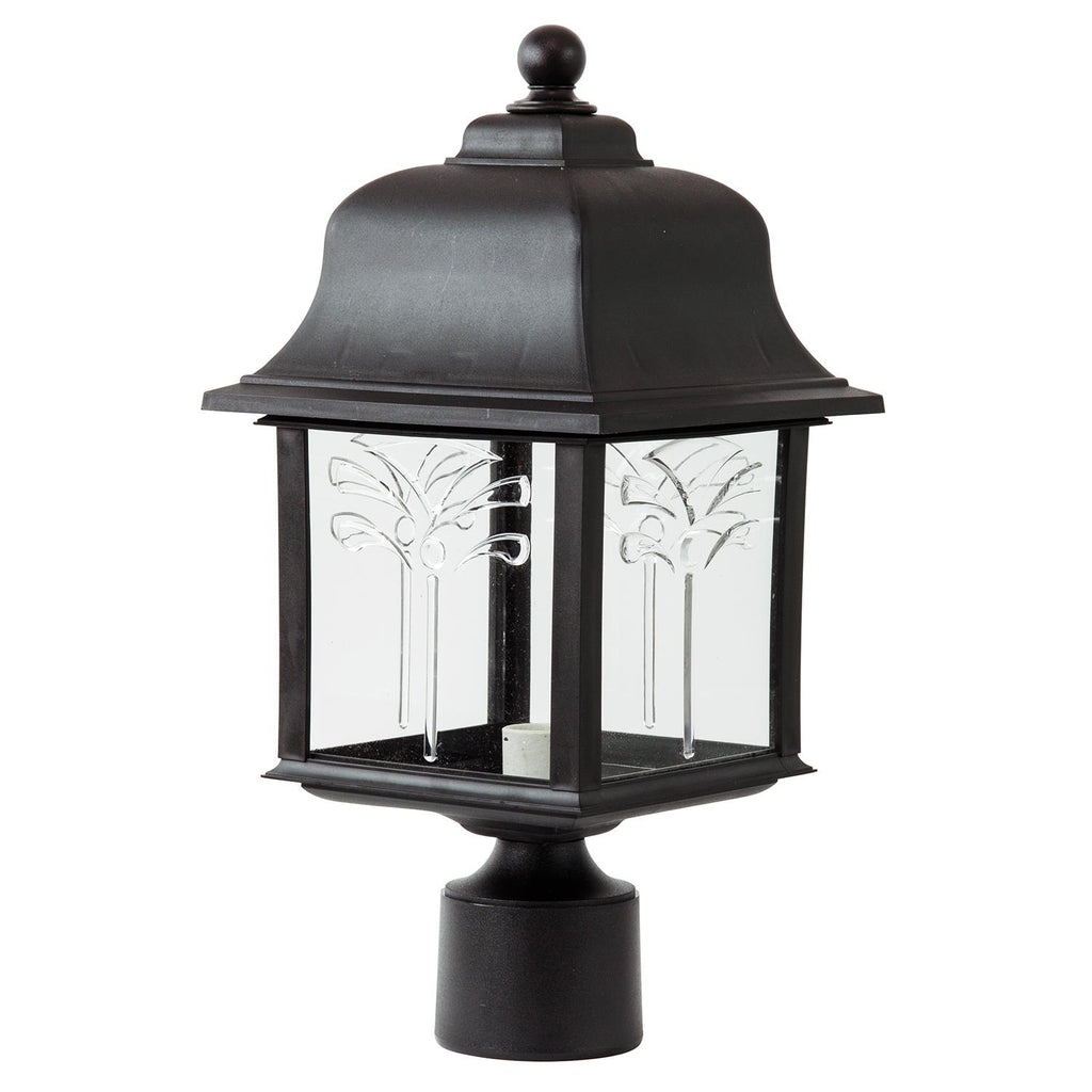 SUNLITE E26 Orchid Style Collection Black Outdoor Post Lights