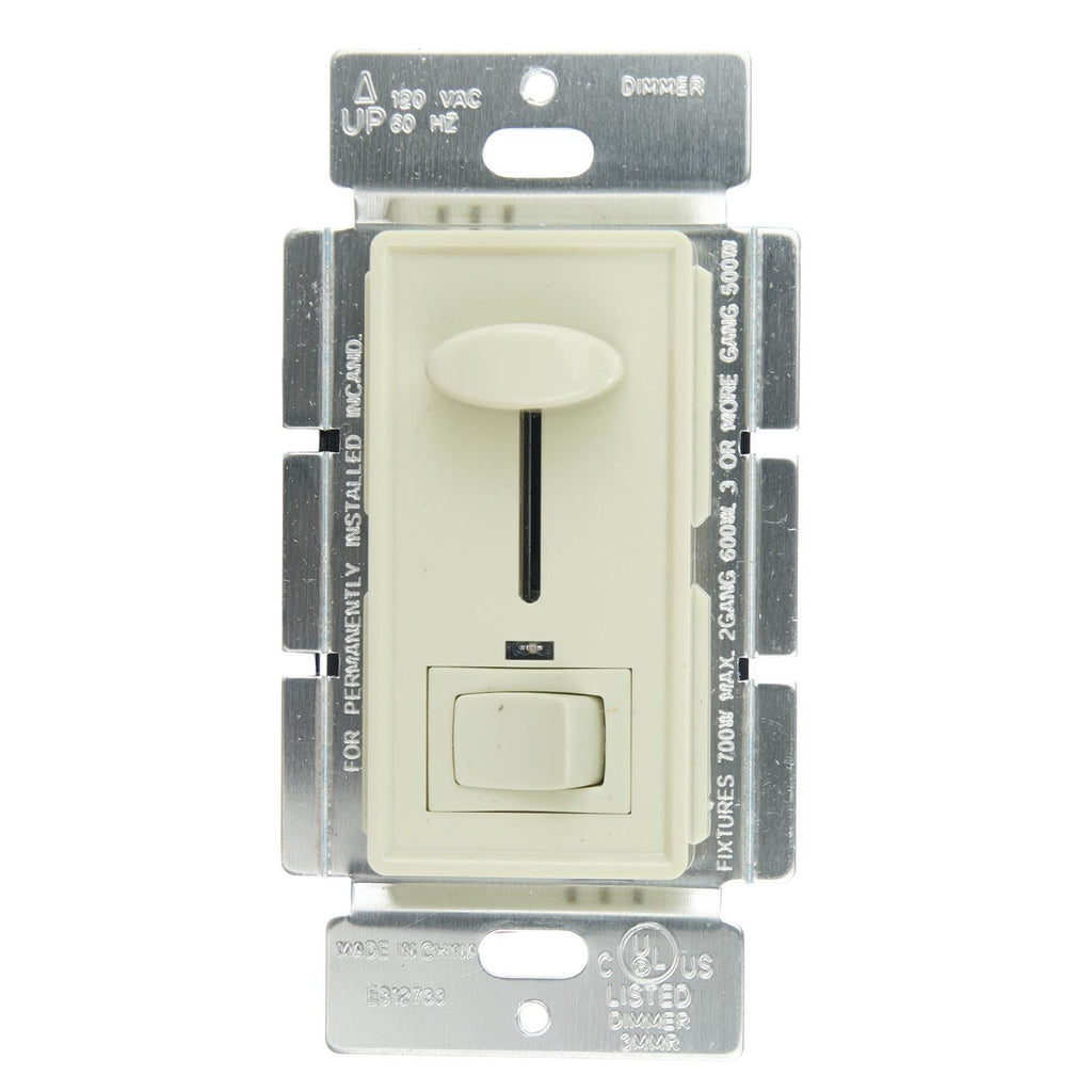 SUNLITE Slide Dimmer with On/Off Switch 700w 120v, Ivory