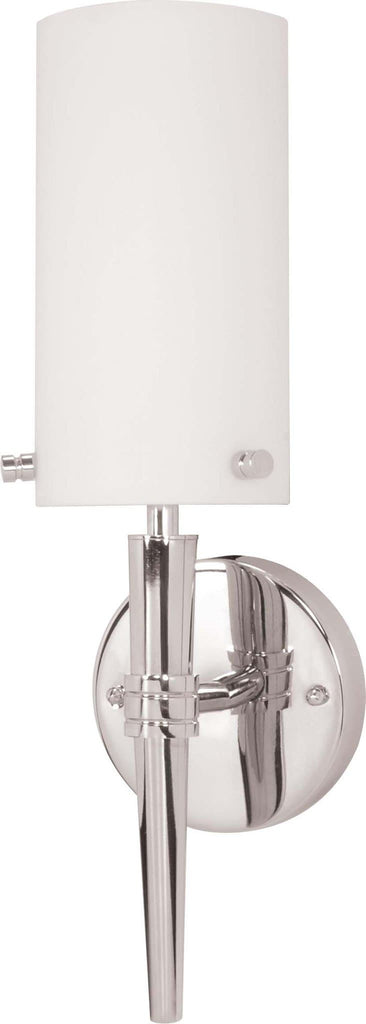 Nuvo Jet - 1 Light - Halogen Wall - Vanity w/ Satin White Glass - Lamps Included