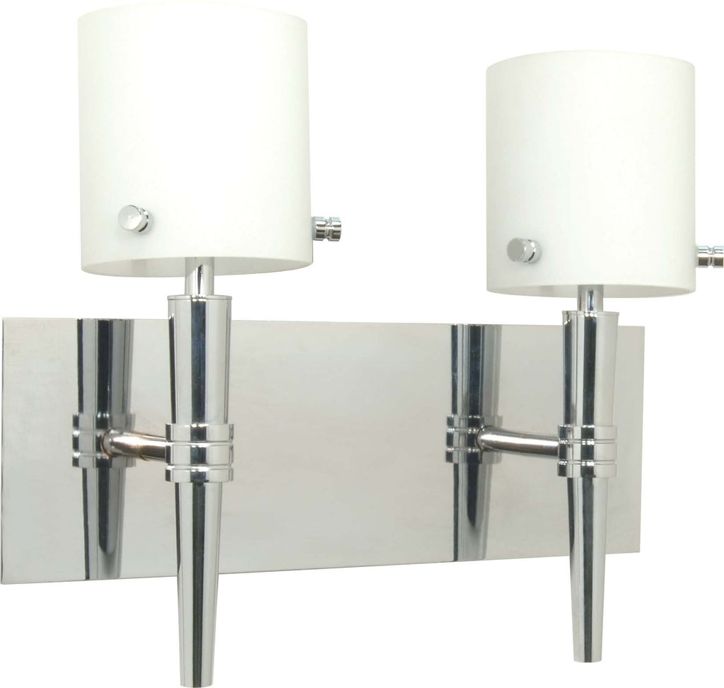 Nuvo Jet - 2 Light - Halogen Wall - Vanity w/ Satin White Glass - Lamps Included