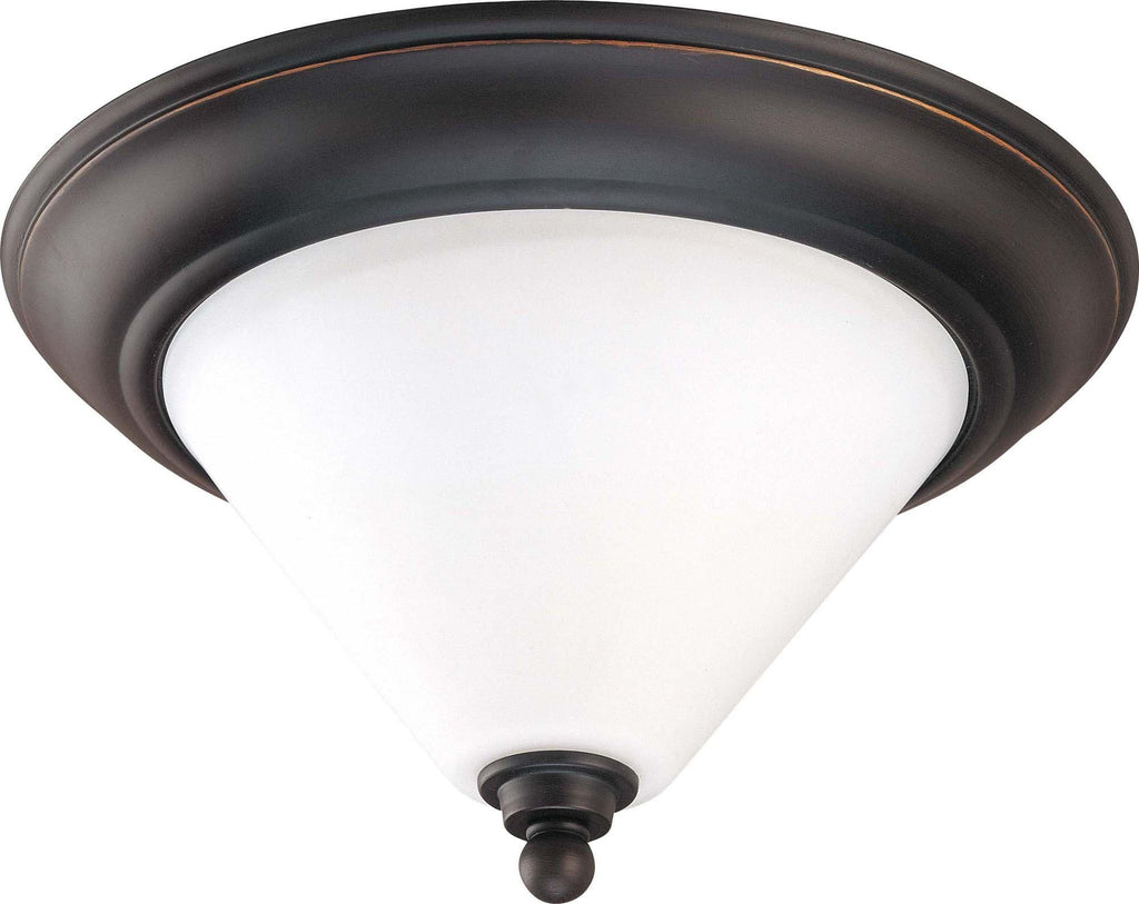 Nuvo Bridgeview - 2 Light 13 inch Flush Dome - Satin White Glass