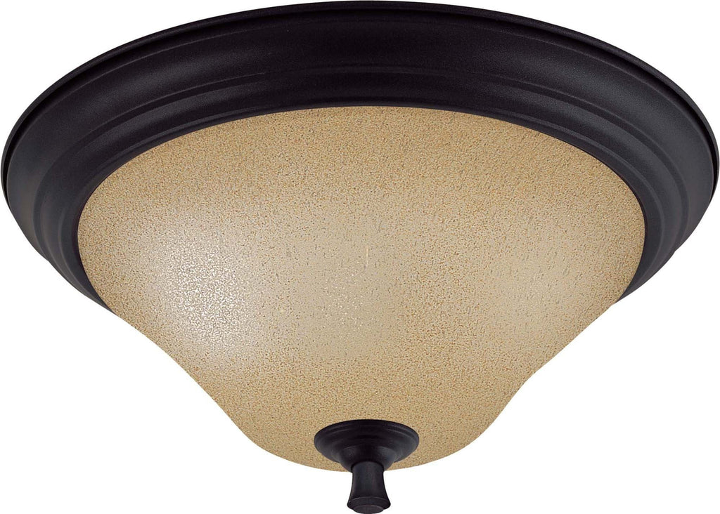 Nuvo Dakota - 2 Light 15 inch Flush Dome w/ Toasted Honey Glass