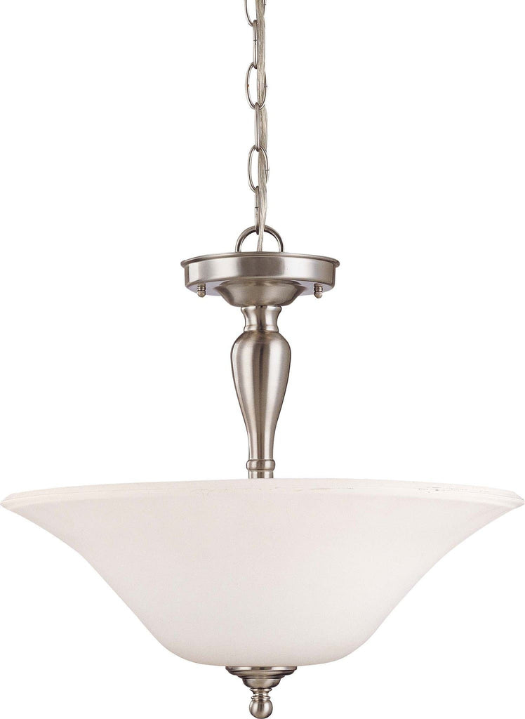 Nuvo Dupont ES - 3 Light Semi Flush w/ Satin White Glass - 13w GU24 Lamps Included