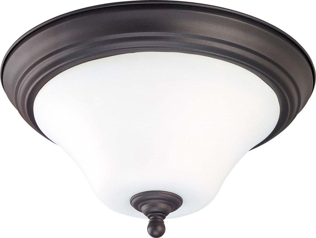 Nuvo Dupont ES - 2 light 13 inch Flush Mount w/ Satin White Glass - 13w GU24 Lamps Included