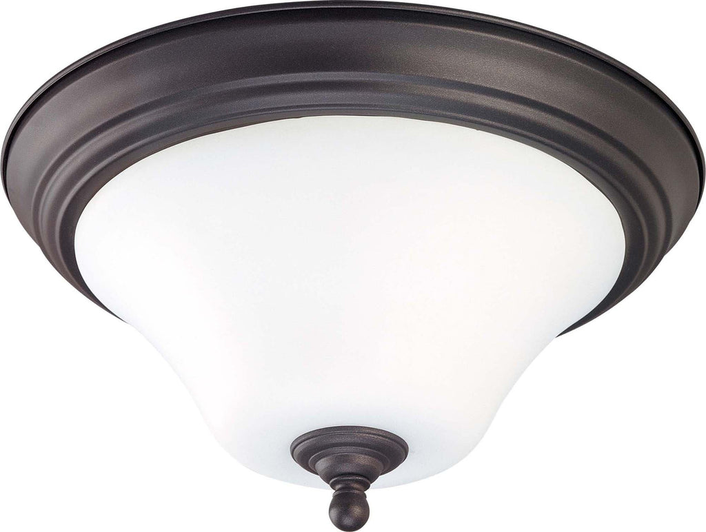 Nuvo Dupont ES - 2 light 15 inch Flush Mount w/ Satin White Glass - 13w GU24 Lamps Included