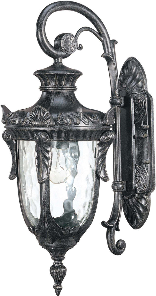 Nuvo Dunmore - 1 Light Small Wall Lantern- Arm Down w/ Clear Water Glass
