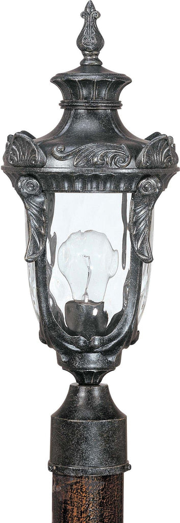Nuvo Dunmore - 1 Light Mid-Size Post Lantern- w/ Clear Water Glass