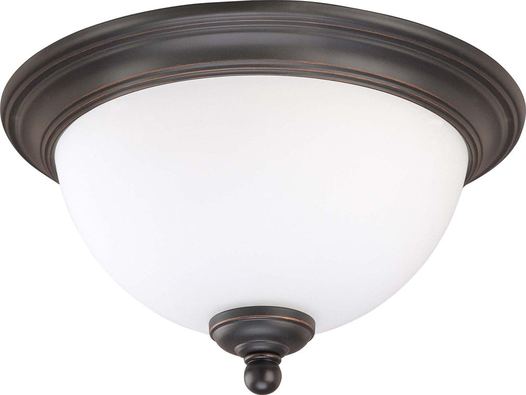 Nuvo Glenwood ES - 1 Light 11 inch Flush Dome w/ Satin White Glass - (Lamp Included)