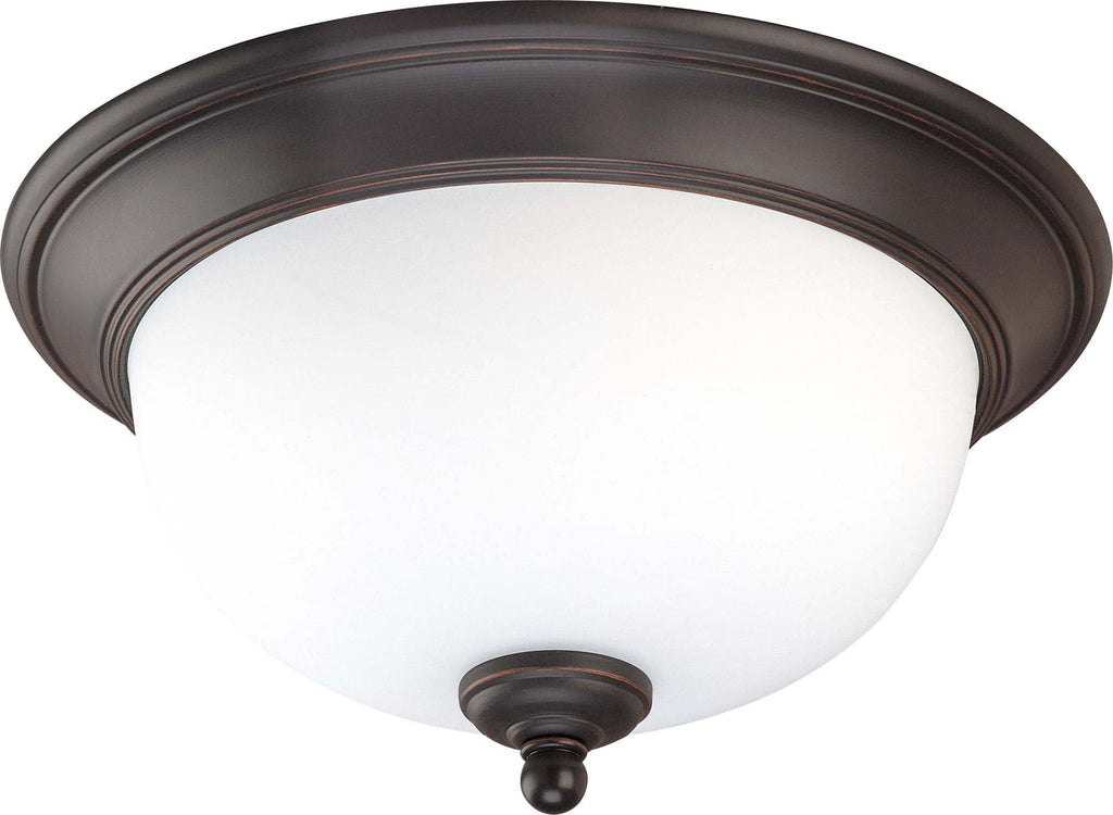 Nuvo Glenwood ES - 2 Light 13 inch Flush Dome w/ Satin White Glass - (Lamp Included)