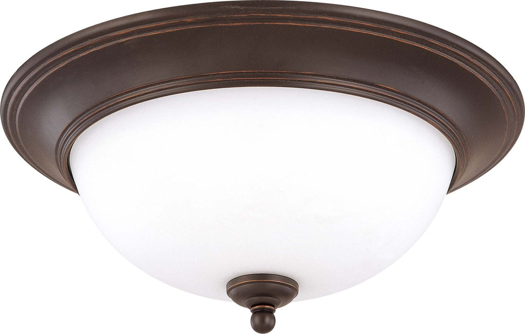 Nuvo Glenwood ES - 2 Light 16 inch Flush Dome w/ Satin White Glass - (Lamp Included)