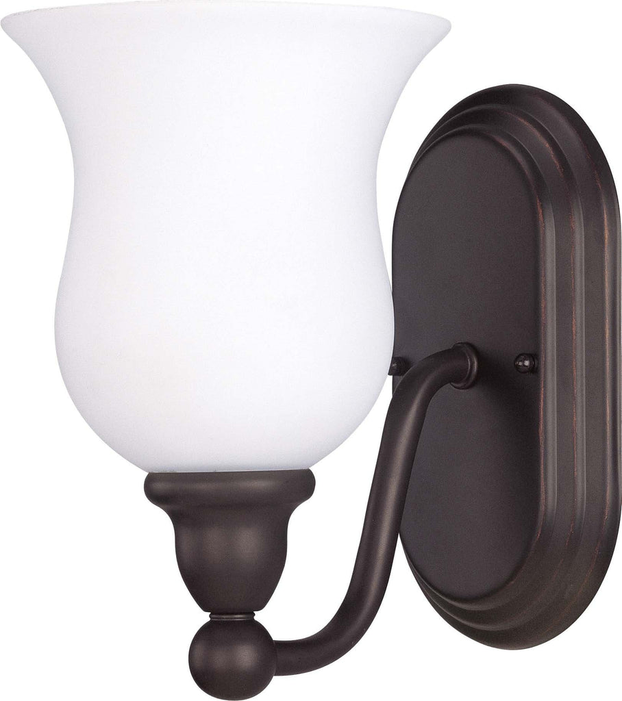 Nuvo Glenwood ES - 1 Light Vanity w/ Satin White Glass - (Lamp Included)