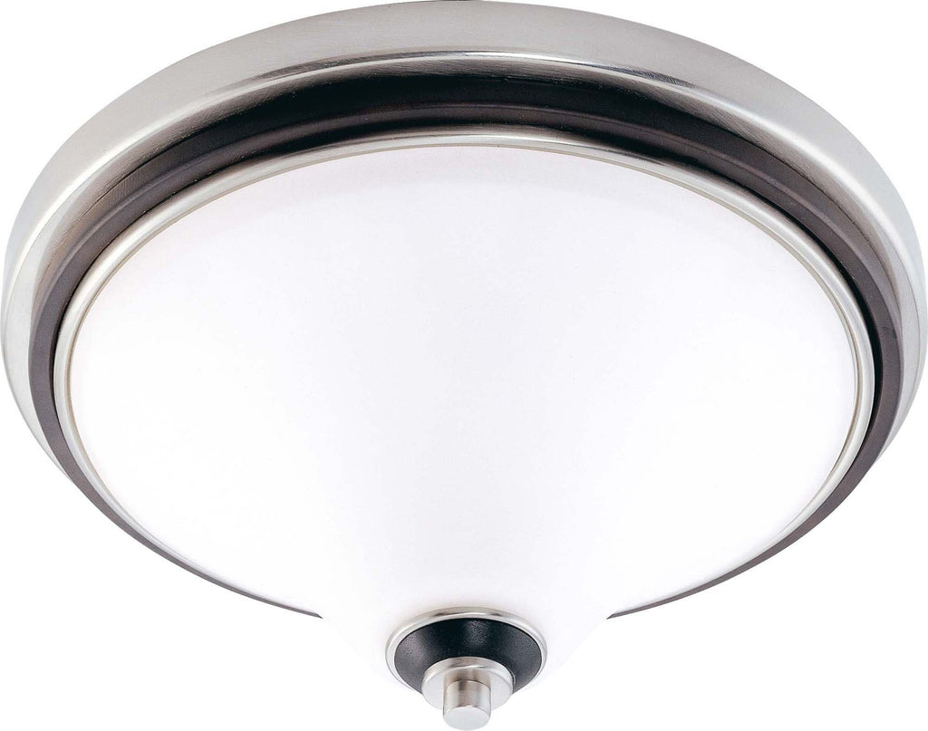 Nuvo Keen ES - 2 Light 15 inch Flush Dome w/ Satin White Glass - (Lamp Included)