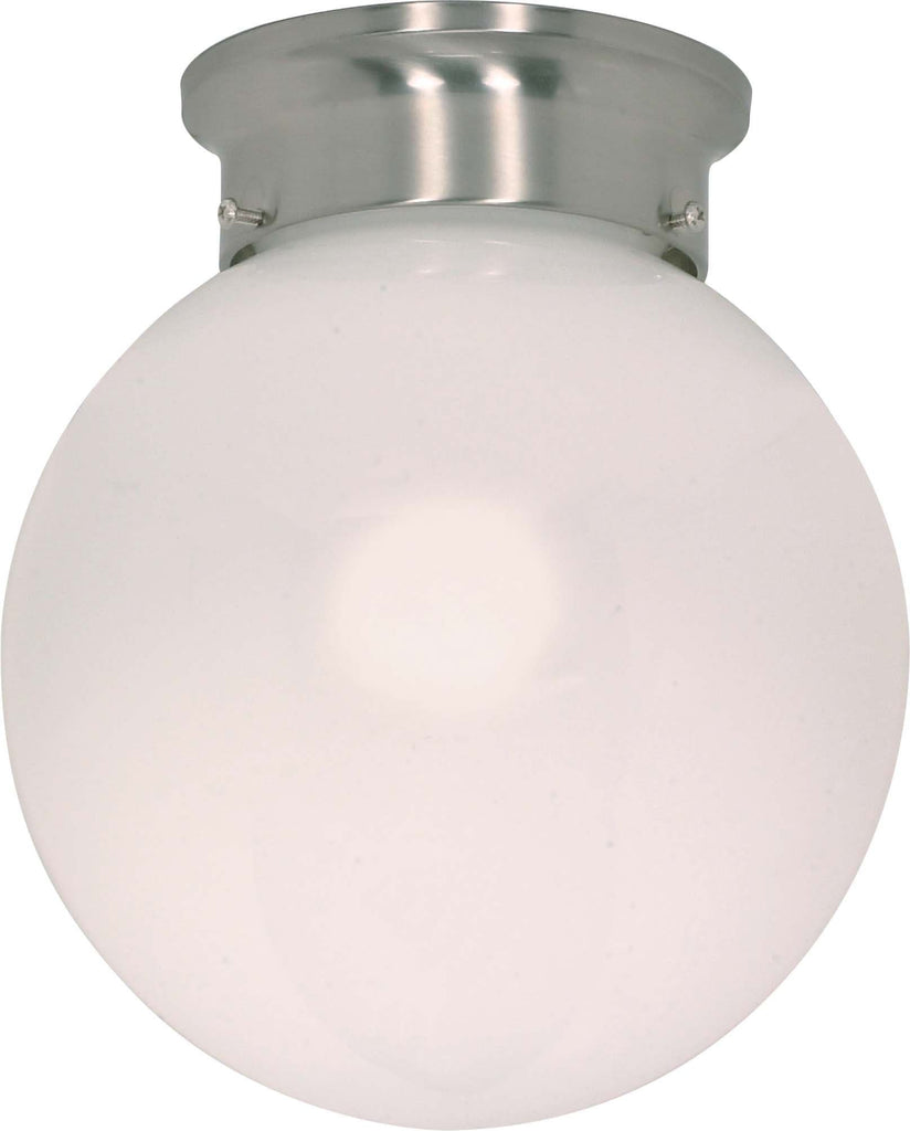 Nuvo 1 Light - 8 inch - Ceiling Mount - White Ball