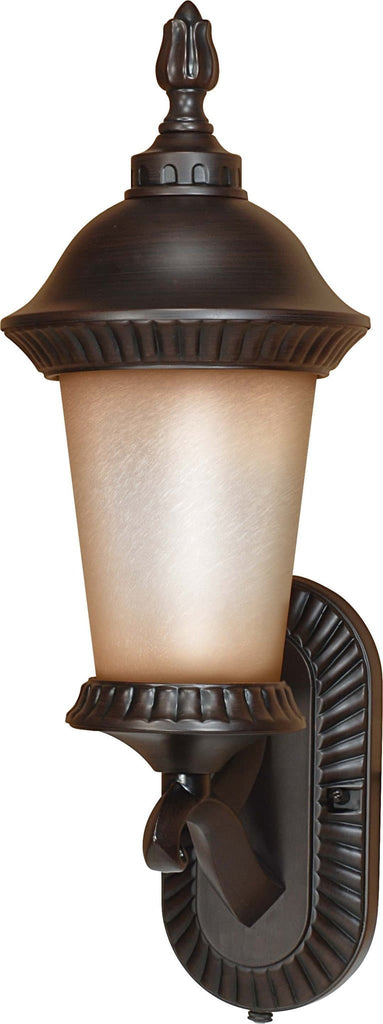 Nuvo Clarion ES - 7.5in 3 Light Wall Lantern Arm Up w/Brushed Wheat Glass w/Lamp
