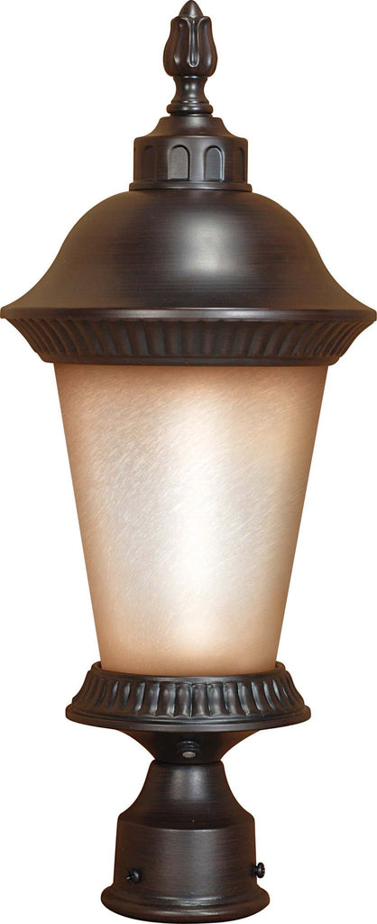 Nuvo Clarion ES - 3 Light Post Lantern w/ Brushed Wheat Glass - (Lamp Included)