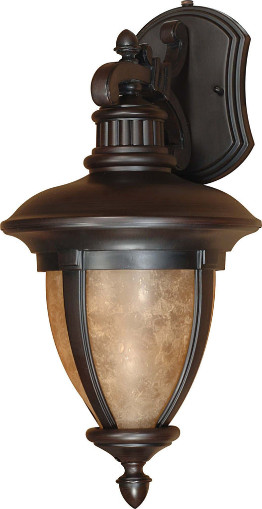 Nuvo Galeon ES - 3 Light Wall Lantern Arm Down w/ Tobago Glass - (Lamp Included)