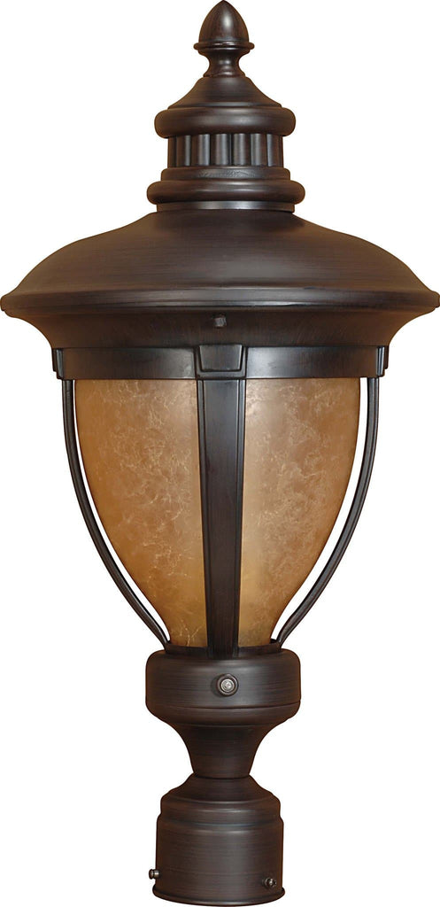 Nuvo Galeon ES - 3 Light Post Lantern w/ Tobago Glass - (Lamp Included)