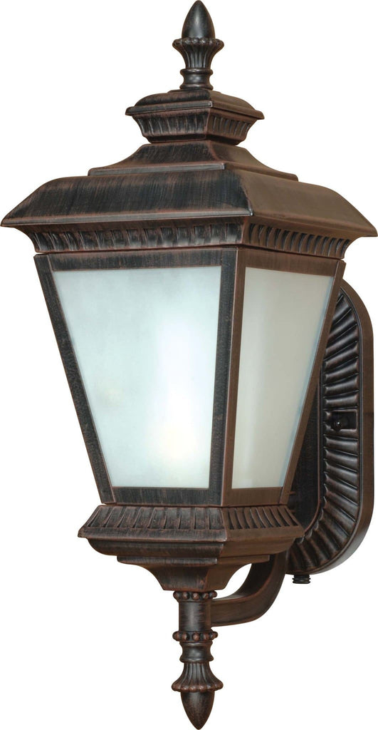 Nuvo Charter ES - 2 Light Wall Lantern Arm Up w/ White Water Glass - (Lamp Included)