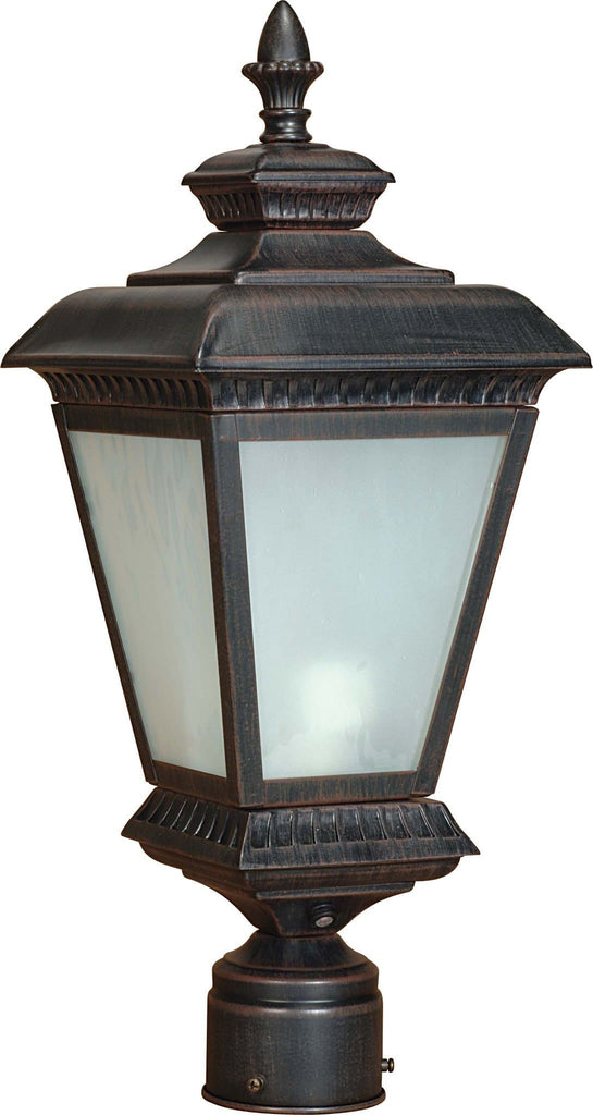Nuvo Charter ES - 2 Light Post Lantern w/ White Water Glass - (Lamp Included)