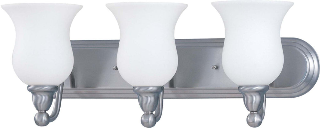 Nuvo Glenwood ES - 3 Light Vanity w/ Satin White Glass - (Lamps Included)