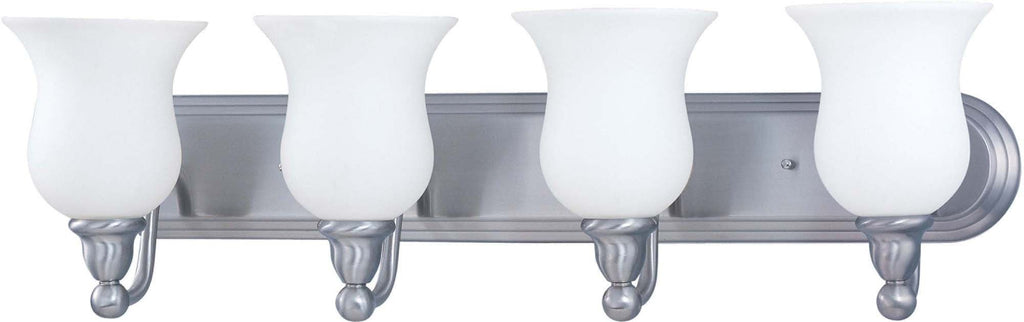 Nuvo Glenwood ES - 4 Light Vanity w/ Satin White Glass - (Lamps Included)