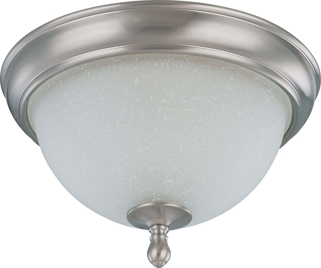 Nuvo Bella - 2 Light 11 inch Flush Dome w/ Frosted Linen Glass