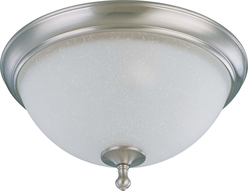 Nuvo Bella - 2 Light 15 inch Flush Dome w/ Frosted Linen Glass