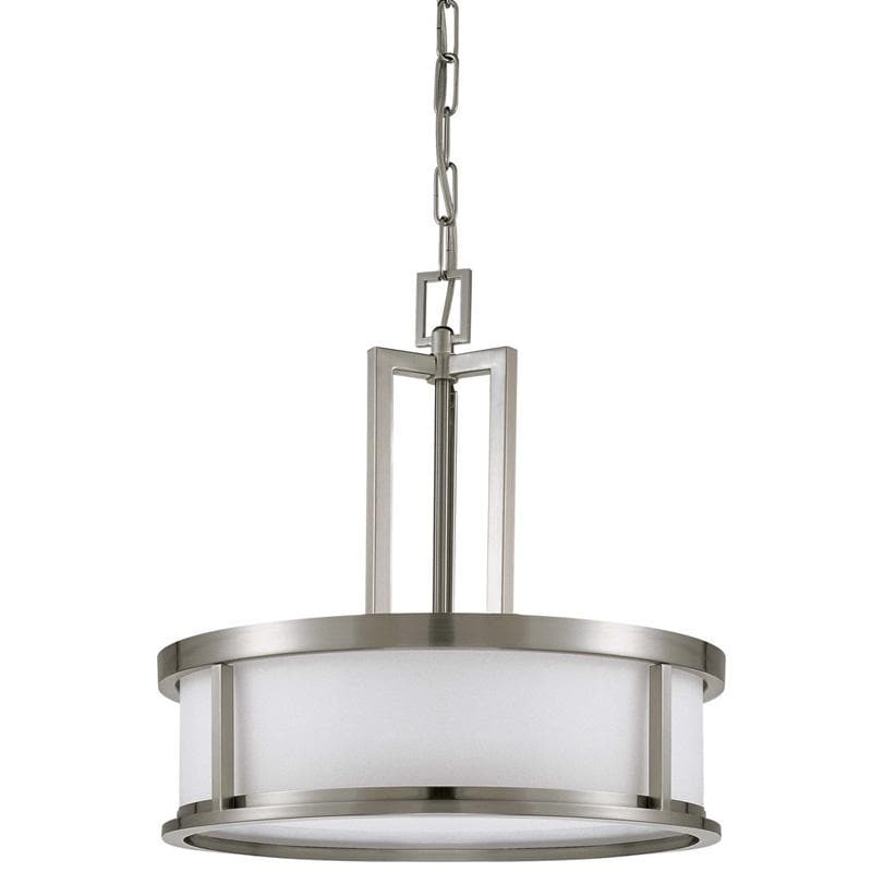 Nuvo Odeon ES - 4 Light Pendant w/ White Glass - (4) 13w GU24 Lamps Included