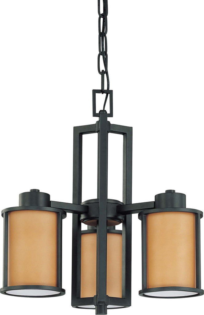 Nuvo Odeon ES - 3 Light Chandelier w/ Parchment Glass - (3) 13w GU24 Lamps Included