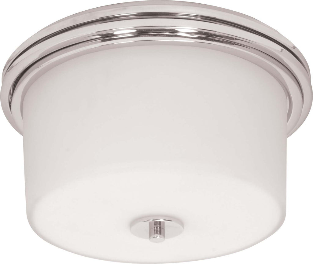 Nuvo Jet ES - 2 Light Flush Mount w/ Satin White Glass - (2) 13w GU24 Lamps Included