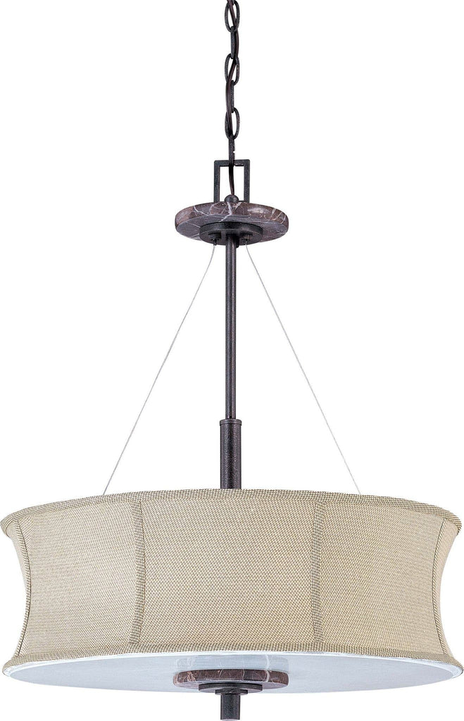 Nuvo Madison ES - 4 Light Pendant w/ Grey Fabric Shade - (4) 13w GU24 Lamps Included