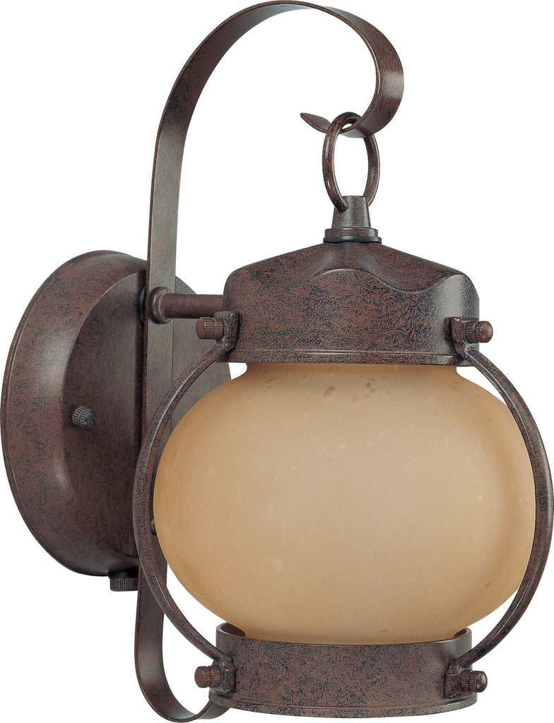 Nuvo 1 Light Onion Outdoor Wall w/ Frosted Glass - (1) 13w GU24 Lamp Included